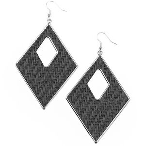 Woven Wanderer Black Earring (174)